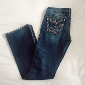 Silver Jeans Pioneer Bootcut Distressed Denim